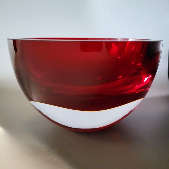 Red Badash Penelope 6" Mouth-Blown European Lead-Free Crystal Bowl - Picture 4 of 7